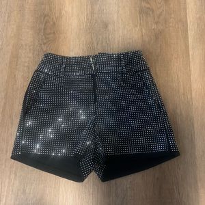 Black rhinestone shorts. Size small.